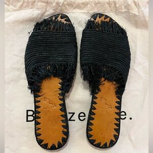 A Bronze Age Rori Sandal in Black (Size 9)